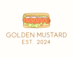 Mustard - Hot Dog Sandwich Fast Food logo design