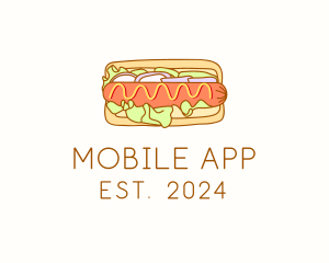 Sausage - Hot Dog Sandwich Fast Food logo design