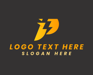 Voltage - Power Energy Lightning Letter P logo design
