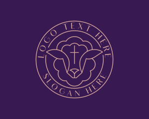 Retreat - Holy Lamb Cross logo design