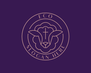 Spiritual - Holy Lamb Cross logo design