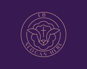 Spiritual - Holy Lamb Cross logo design