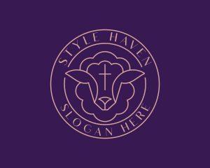 Shepherd - Holy Lamb Cross logo design