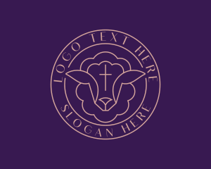 Christianity - Holy Lamb Cross logo design