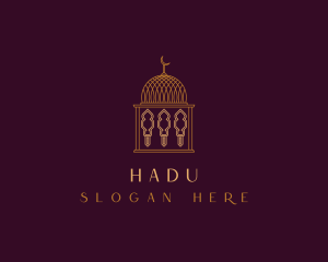 Arabic Mosque Building Logo