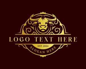 Ox - Cattle Ranch Farm logo design