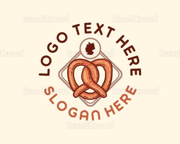 Germany Pretzel Bread Logo