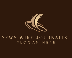 Journalist - Feather Plume Quill logo design