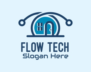 Blue Tech House logo design