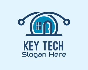 Blue Tech House logo design