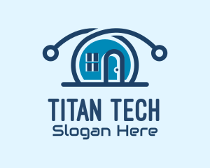 Blue Tech House logo design