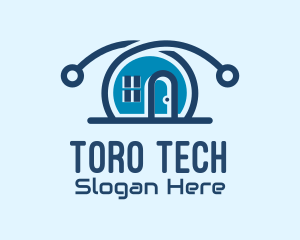 Blue Tech House logo design