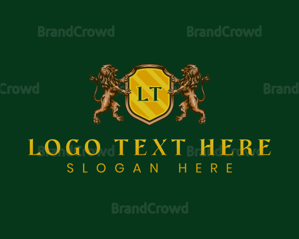 Luxury Lion Heraldry Logo