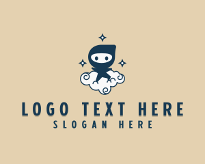 Storage - Cute Ninja Cloud logo design