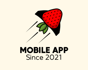 Grocer - Rocket Strawberry Fruit logo design