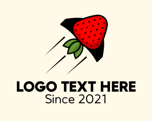 Healthy Living - Rocket Strawberry Fruit logo design