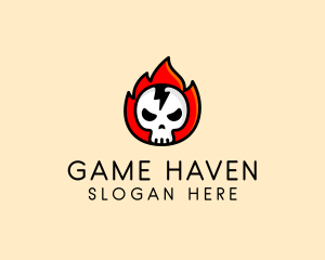 Flaming Skull Avatar Logo