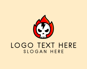 Flaming Skull Avatar Logo