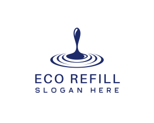 Refill - Drinking Water Drop logo design