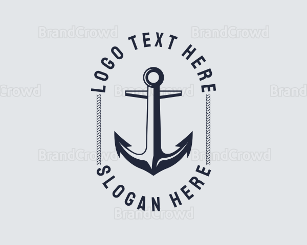 Navy Marine Anchor Logo