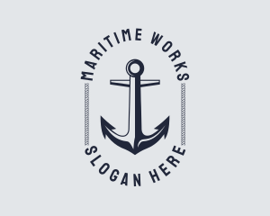 Navy Marine Anchor logo design