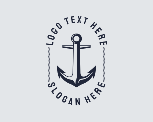 Navy Marine Anchor Logo