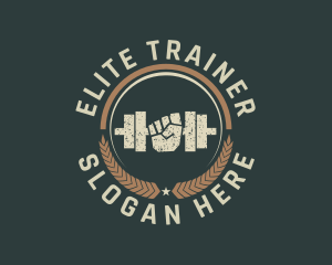 Dumbbell Gym Fitness logo design