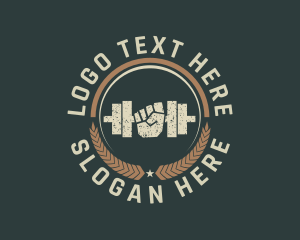 Fitness - Dumbbell Gym Fitness logo design