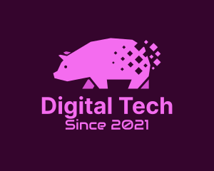 Digital - Digital Pink Pig logo design