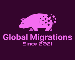 Digital Pink Pig logo design