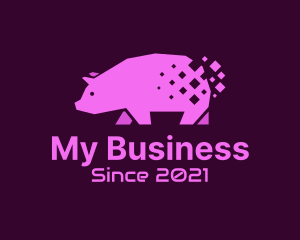 Digital Pink Pig logo design