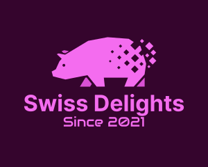 Digital Pink Pig logo design