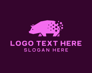 Digital Pink Pig logo design