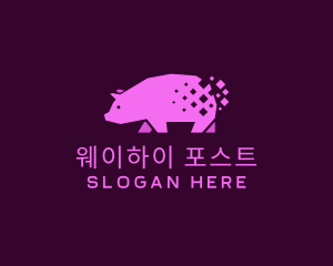 Digital Pink Pig logo design