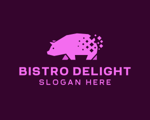 Digital Pink Pig logo design