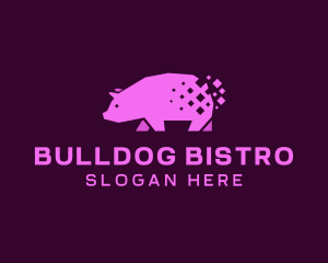 Digital Pink Pig logo design