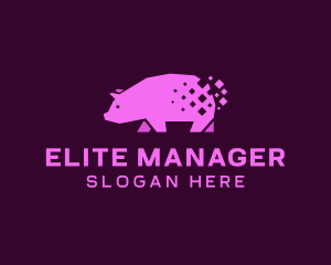 Digital Pink Pig logo design