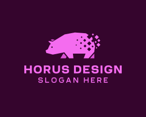 Digital Pink Pig logo design