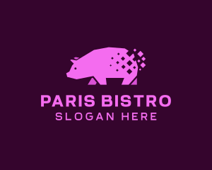 Digital Pink Pig logo design