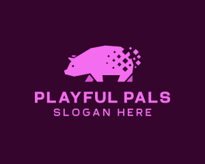 Digital Pink Pig logo design