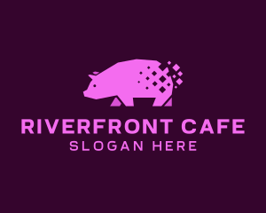 Digital Pink Pig logo design