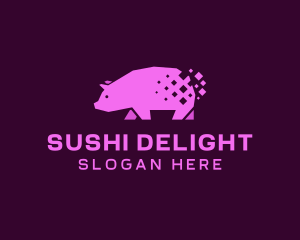 Digital Pink Pig logo design