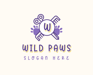 Paw Pet Grooming logo design