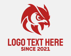 Red - Red Eagle Head logo design