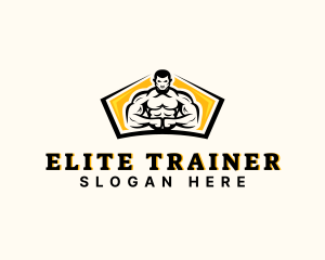 Strong Fitness Man logo design