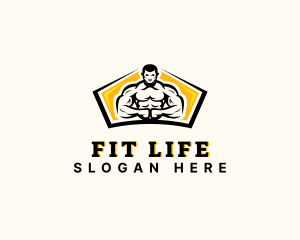 Strong Fitness Man logo design