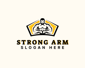 Strong Fitness Man logo design