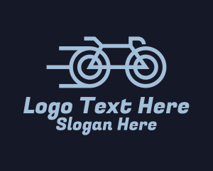 Biking - Fast Bicycle Rider logo design