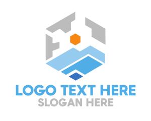 Geometric Mountain View Logo