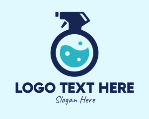 Liquid Soap - Blue Sanitizer Liquid Spray logo design